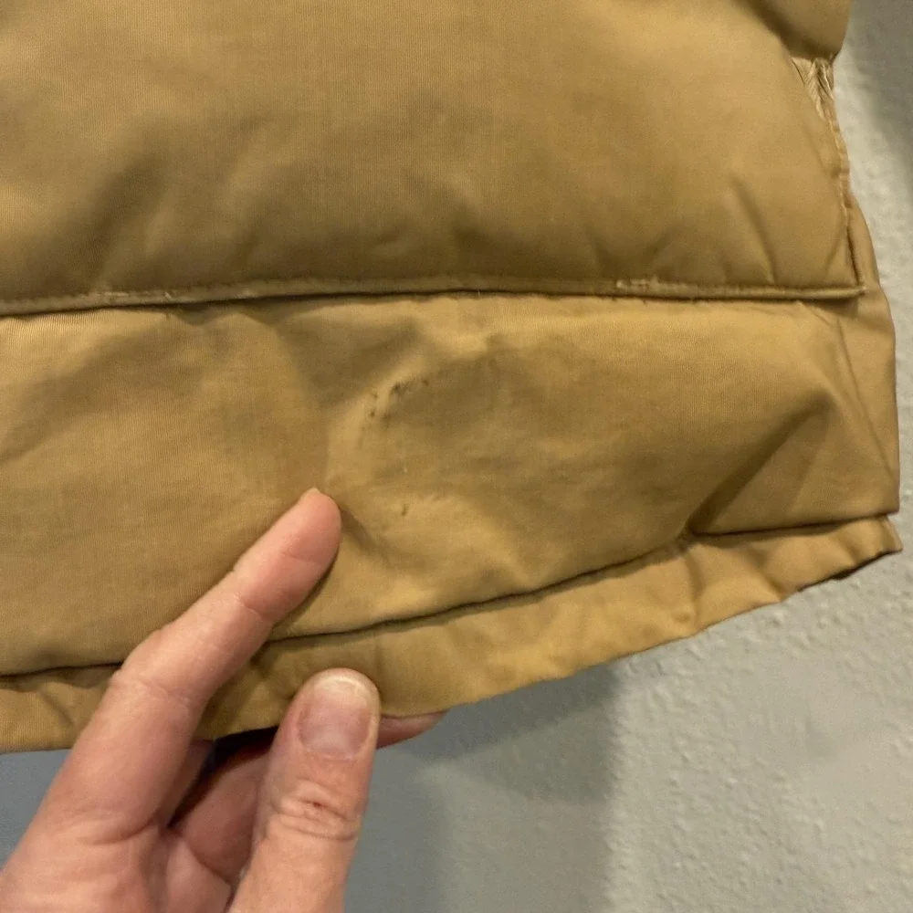 Vintage The North Face Down Parka Chore Jacket Mens Large Tan Label 70s VTG WARM